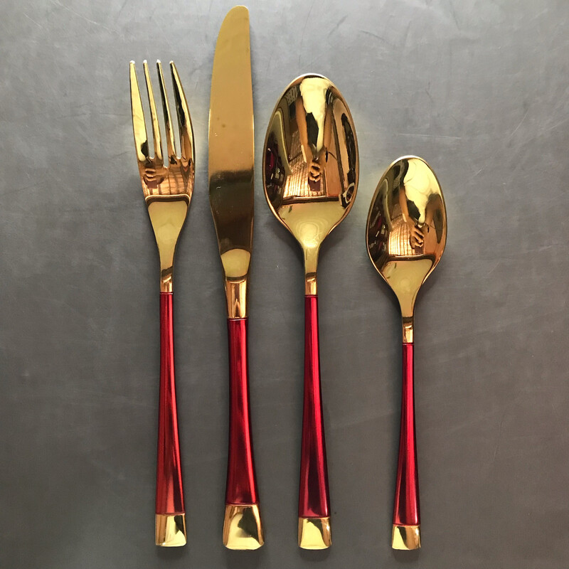 Juni 16pc Set - Gold/Red