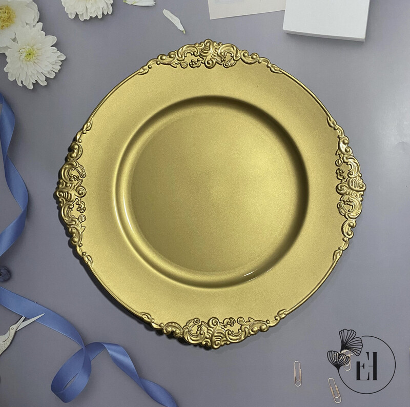 Chirin Plastic Charger - Gold