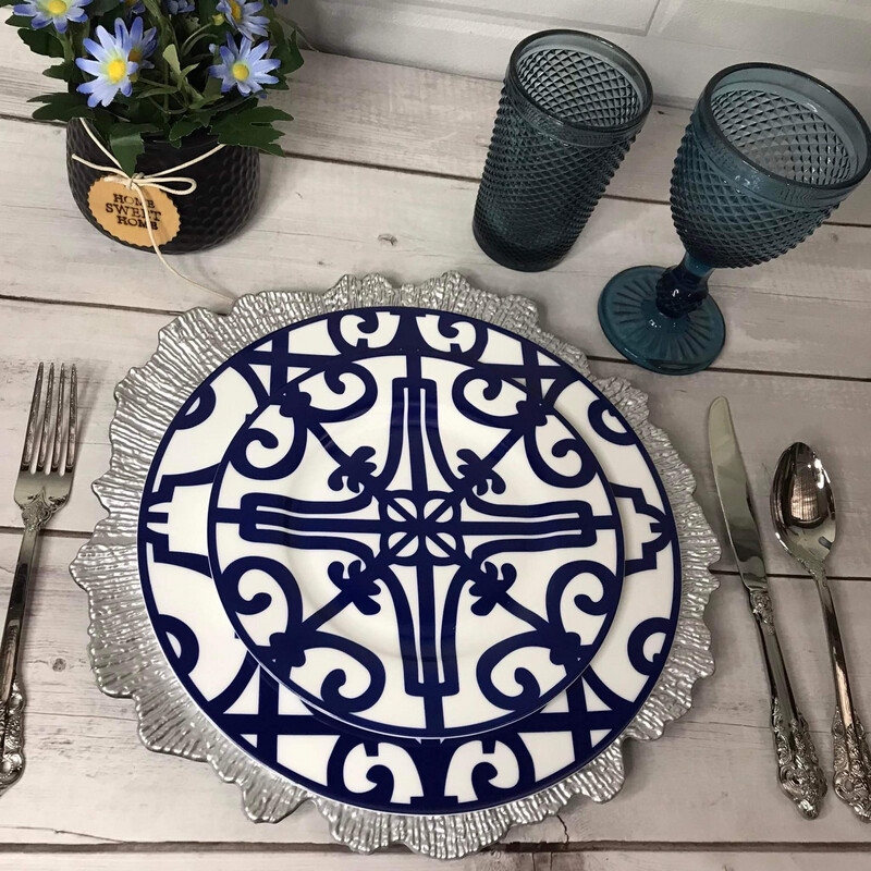 Kokai Round Dinner &amp; Salad Set - Blue