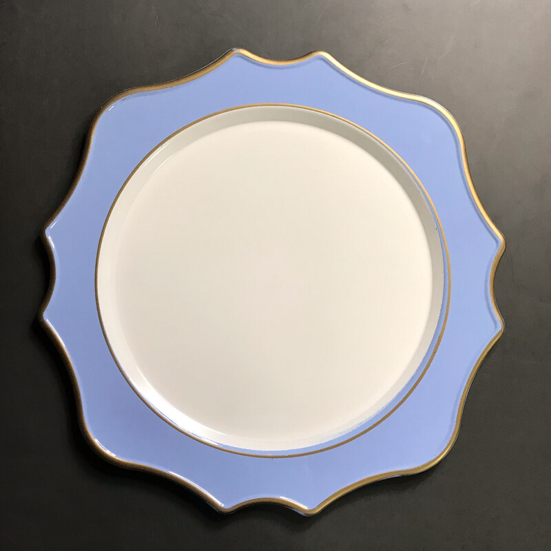 Chisa Plastic Plate Charger - Blue