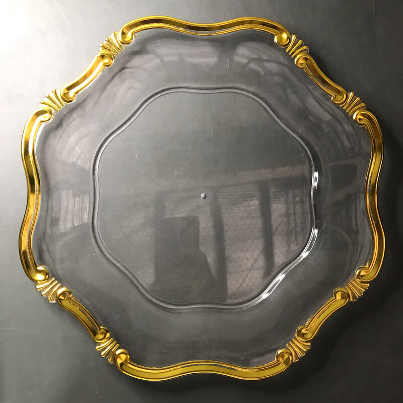 Miyo Plastic Plate Charger - Gold