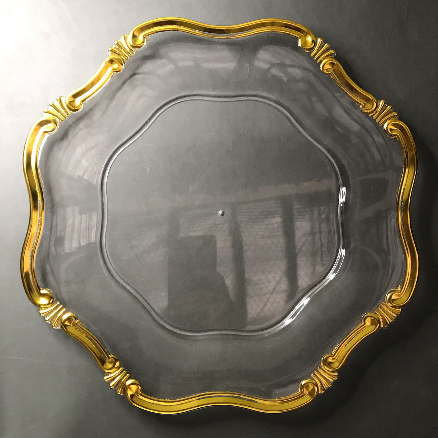 Miyo Plastic Plate Charger - Gold