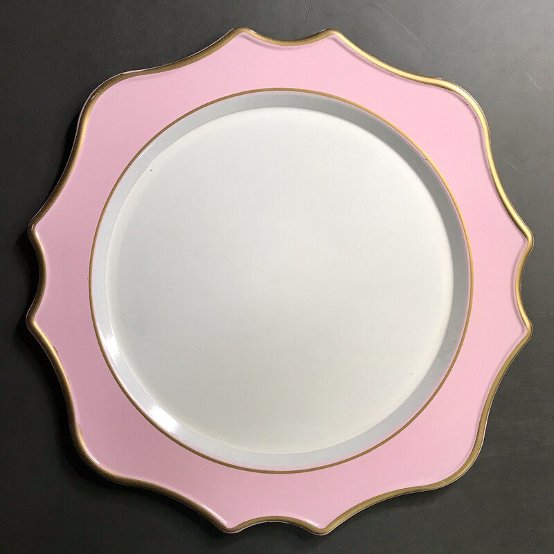 Chisa Plastic Plate Charger - Pink