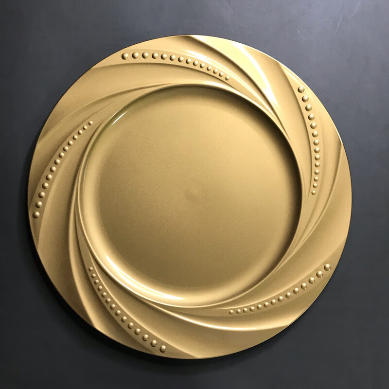 Eiko Plastic Plate Charger - Gold
