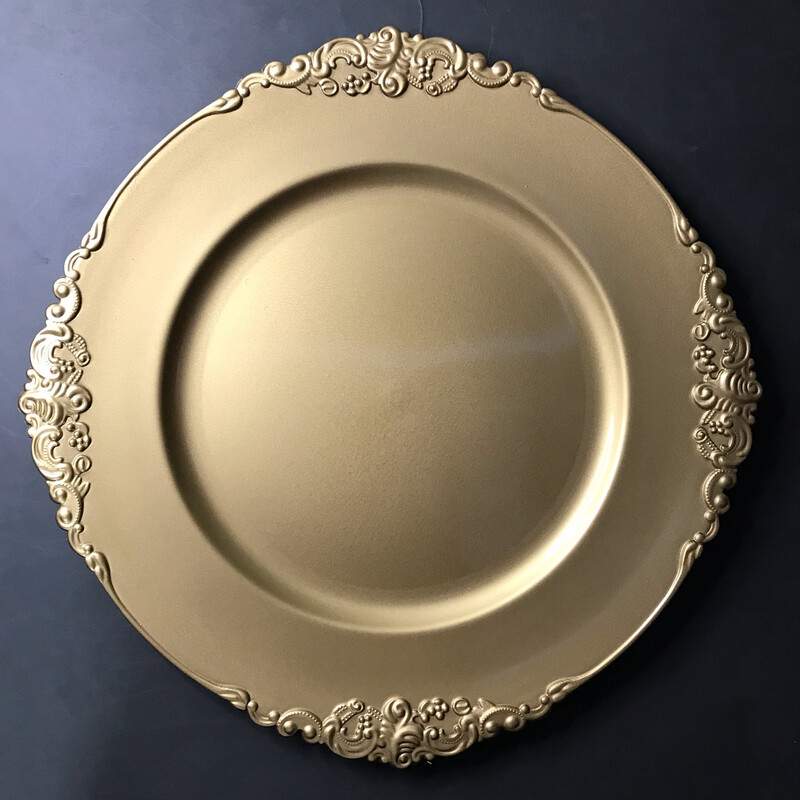 Chirin Plastic Charger - Gold