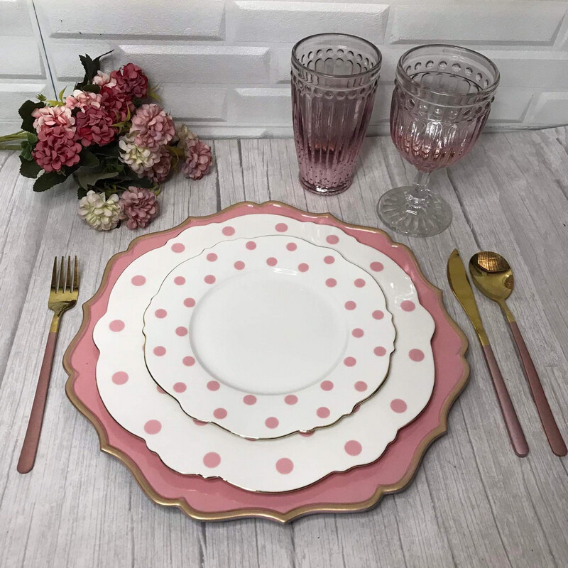 Anna 2pc Plate Set - Pink