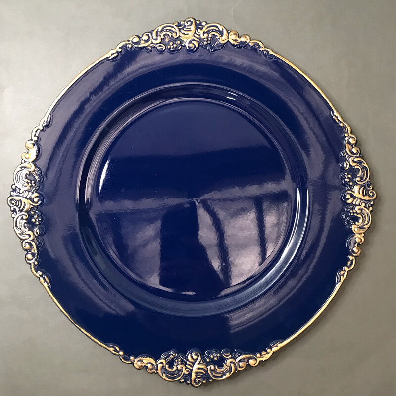 Chirin Plastic Charger - Navy