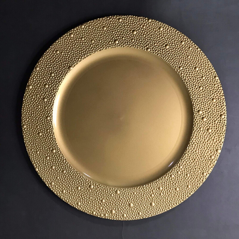 Enri Plastic Charger - Gold