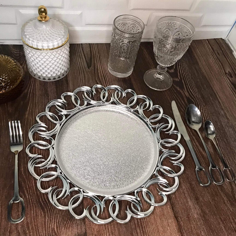Michie Plastic Plate Charger - Silver