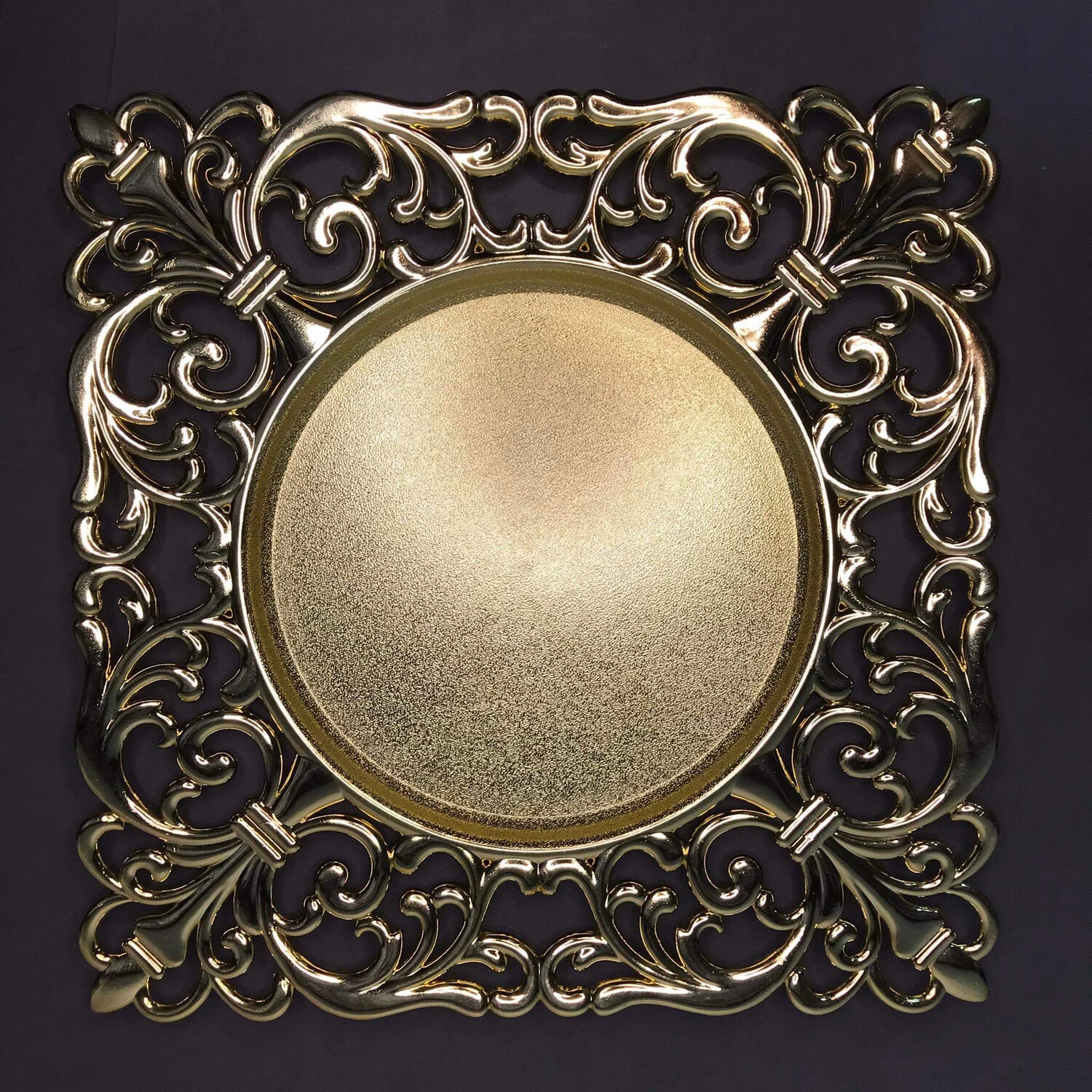 Misora Plastic Plate Charger - Gold