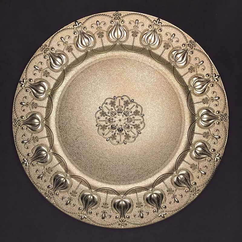 Miya Plastic Plate Charger - Gold