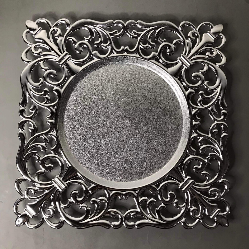 Misora Plastic Plate Charger - Silver