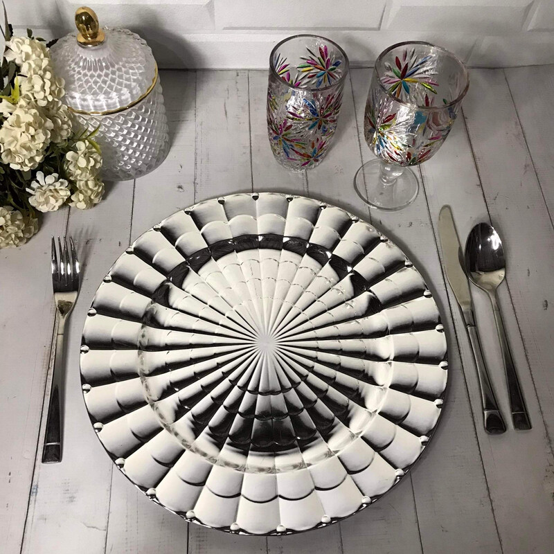 Mayuki Plastic Plate Charger - Silver