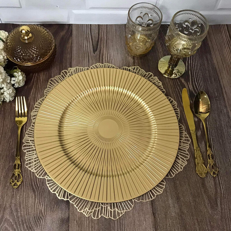 Emisa Plastic Charger - Gold