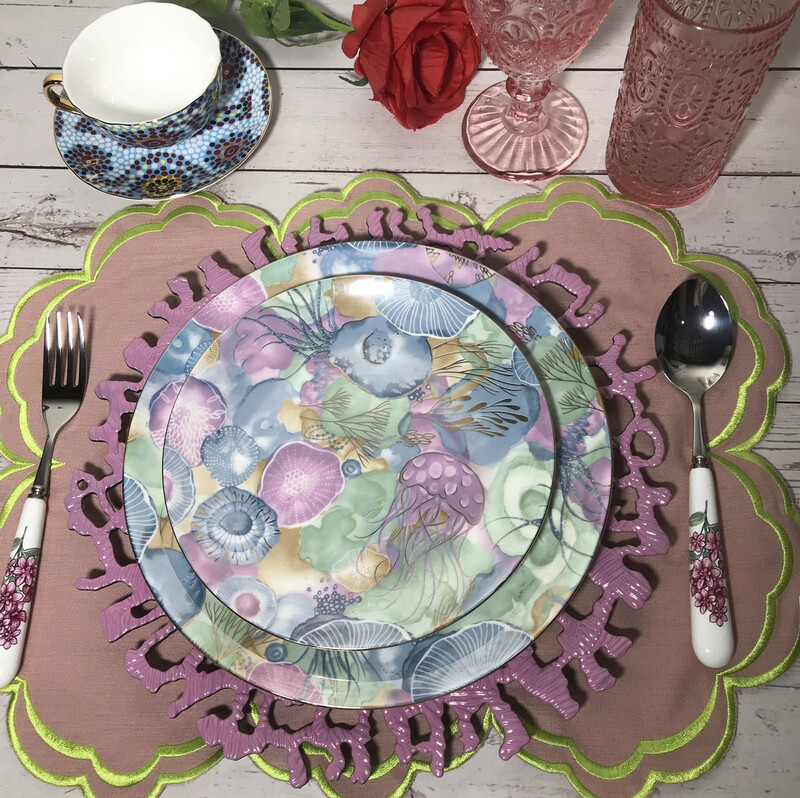 Ryukyu Plastic Charger - Pink