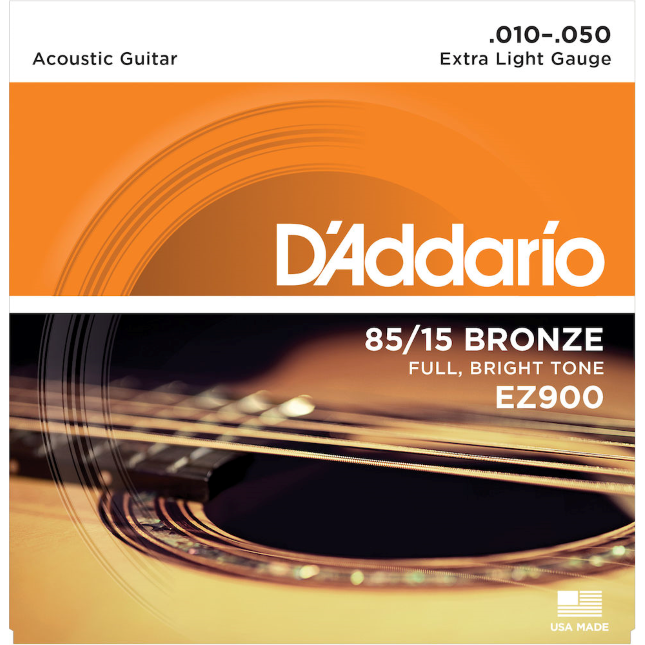 EZ900 85/15 Bronze Acoustic Guitar Strings, Extra Light, 10-50
