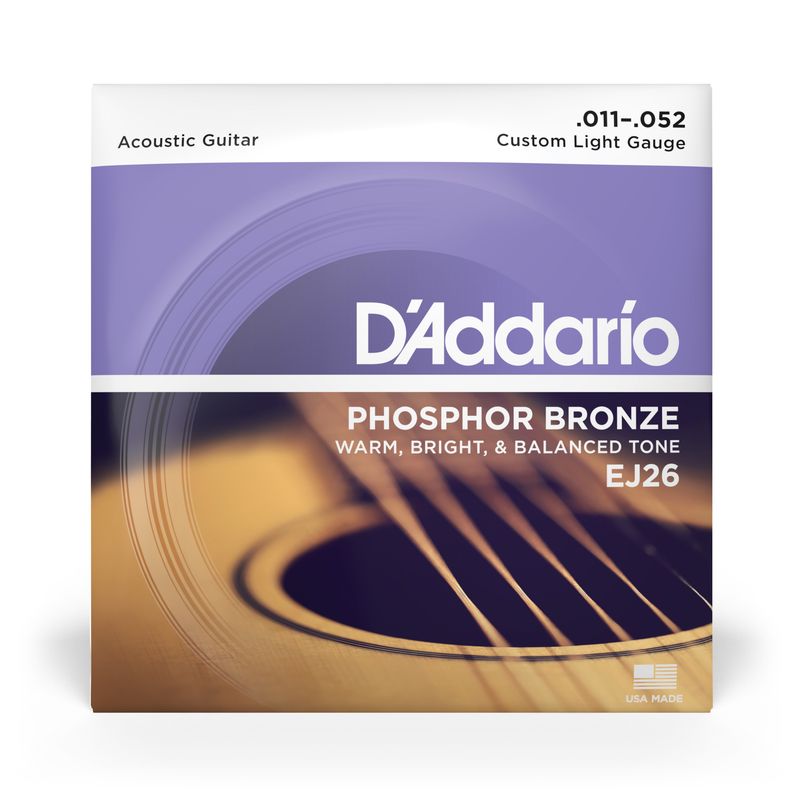 11-52 Custom Light, Phosphor Bronze Acoustic Guitar Strings