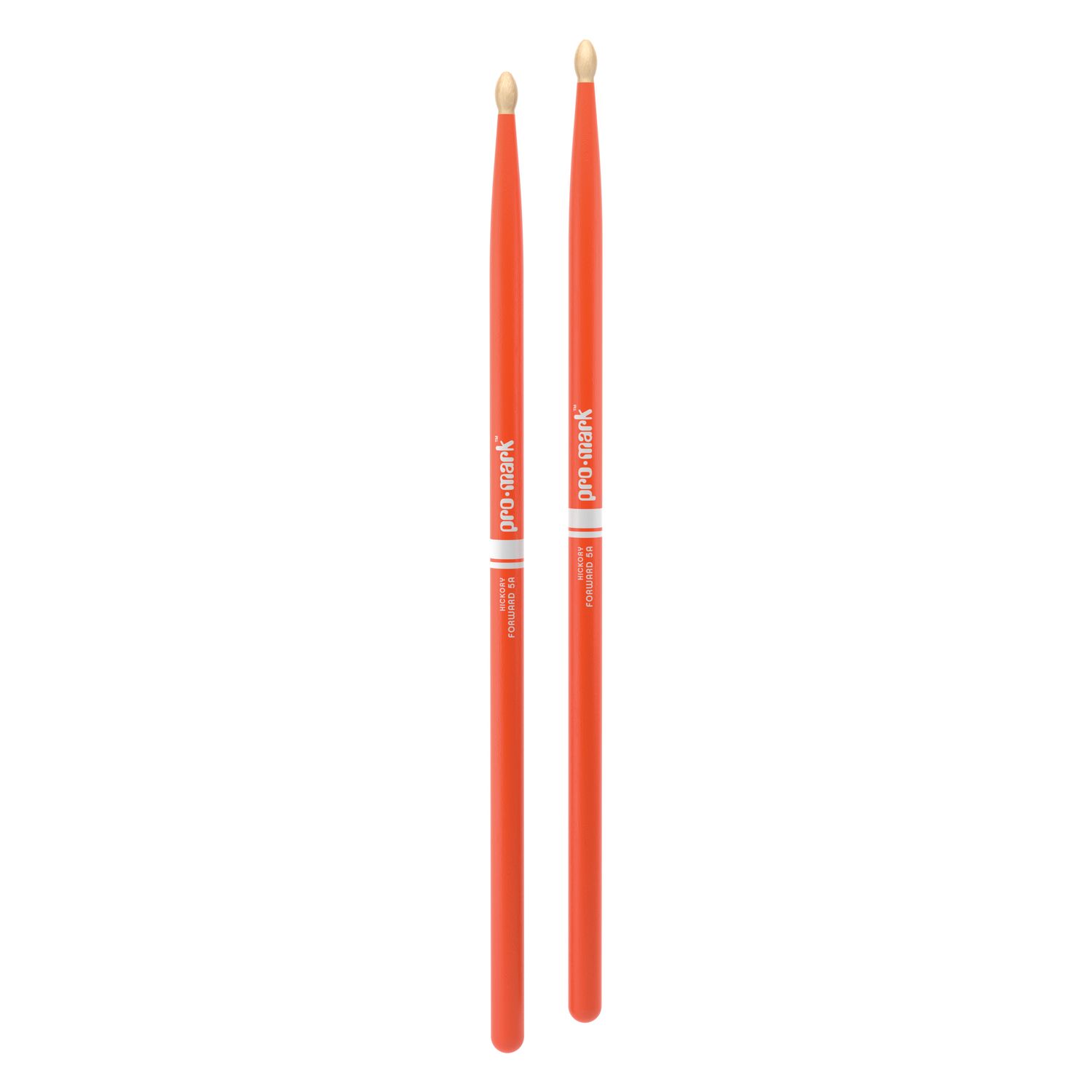 ProMark Classic Forward 5A Painted Orange Hickory Drumstick, Oval Wood Tip