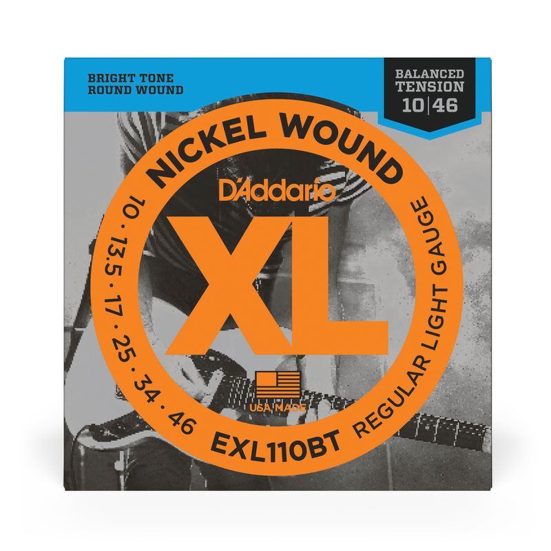 10-46 Regular Light Balanced Tension, XL Nickel Electric Guitar Strings EXL110BT