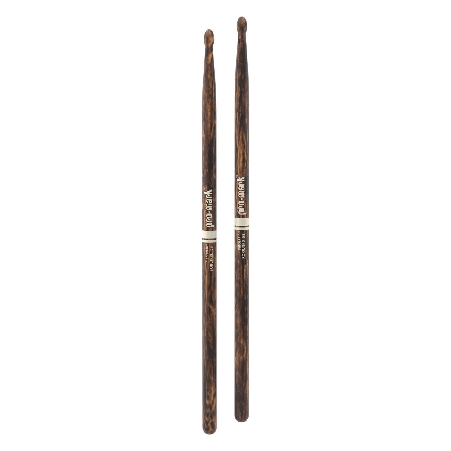 ProMark Classic Forward 5B FireGrain Hickory Drumstick, Oval Wood Tip