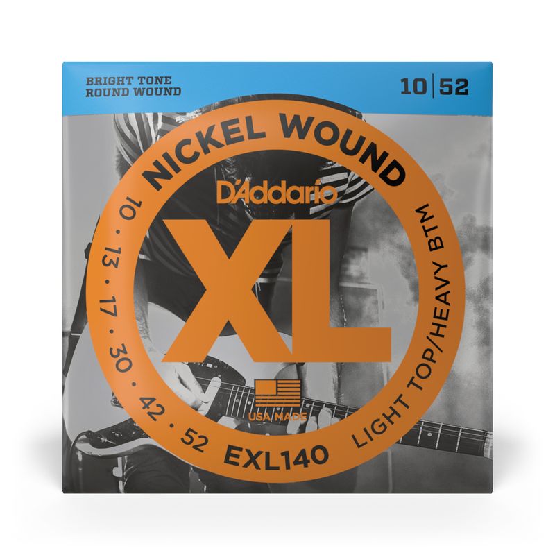 10-52 Light Top/Heavy Bottom, XL Nickel Electric Guitar Strings  EXL140