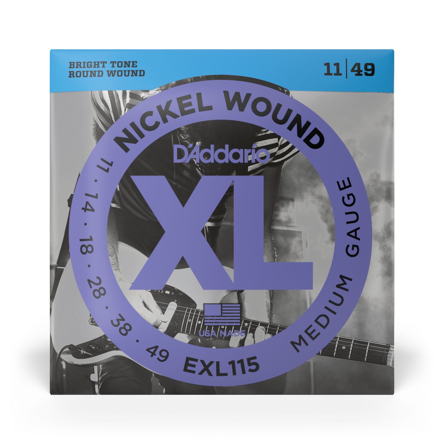 11-49 Medium, XL Nickel Electric Guitar Strings EXL115