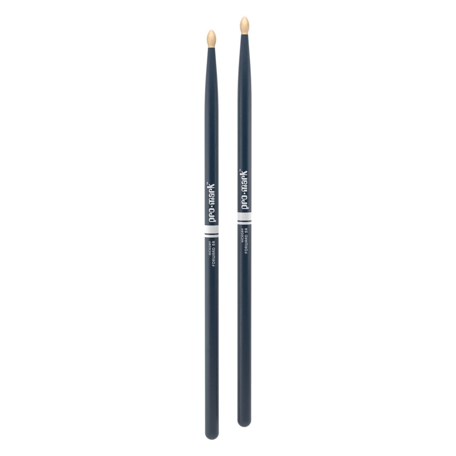 ProMark Classic Forward 5A Painted Blue Hickory Drumstick, Oval Wood Tip