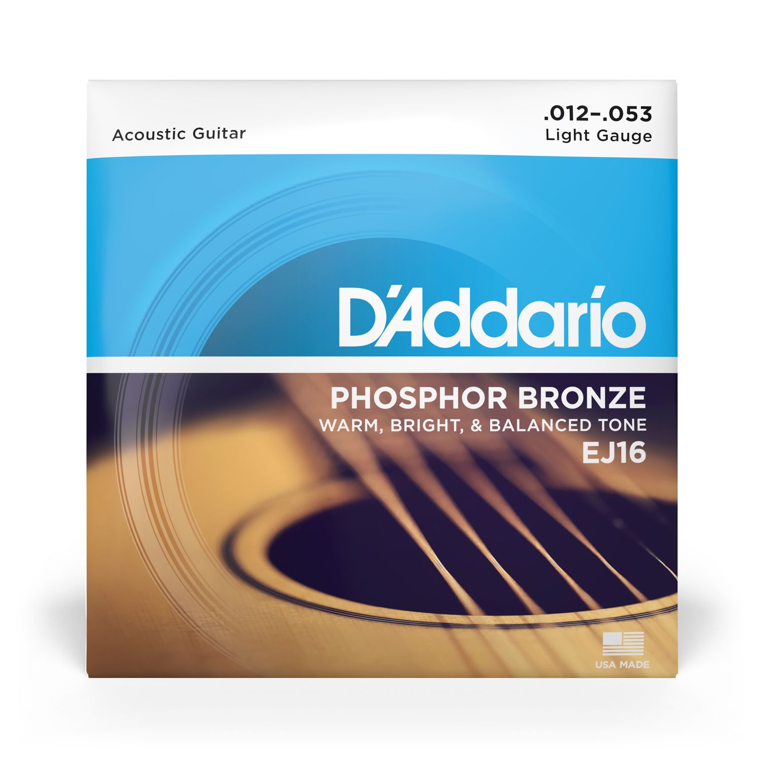 12-53 Light, Phosphor Bronze Acoustic Guitar Strings