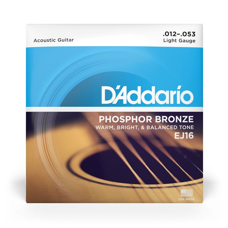 12-53 Light, Phosphor Bronze Acoustic Guitar Strings