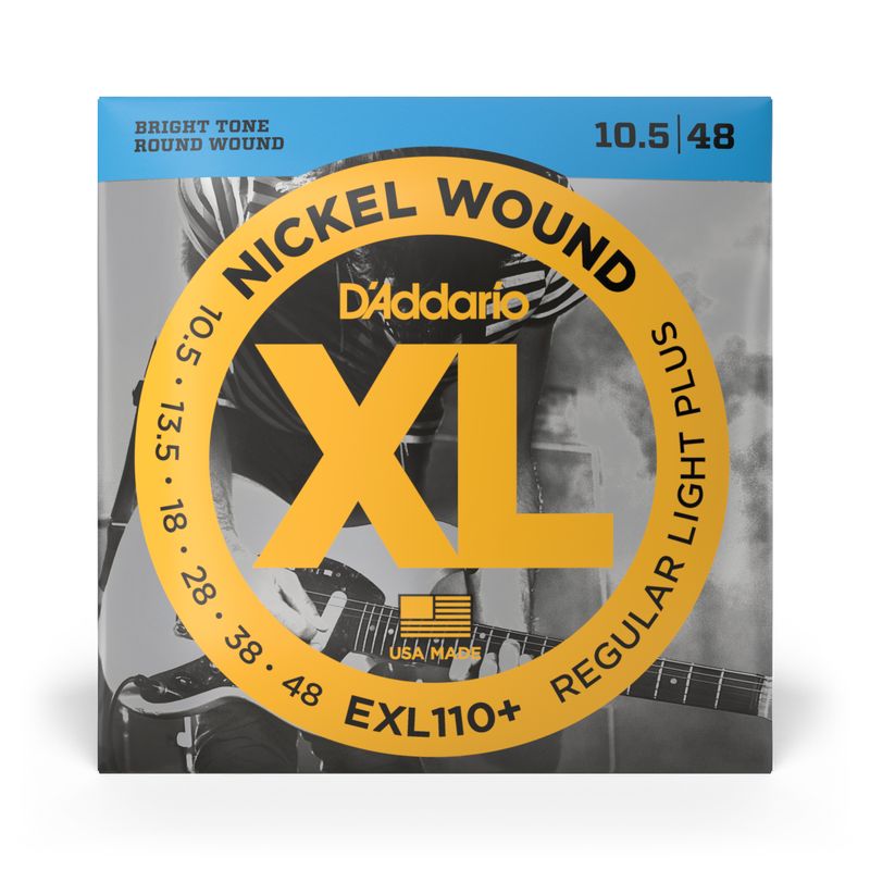 10.5-48 Regular Light Plus, XL Nickel Electric Guitar Strings EXL110+