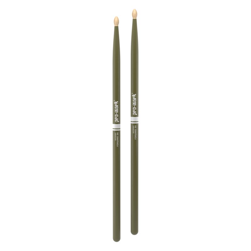 ProMark Classic Forward 5A Painted Green Hickory Drumstick, Oval Wood Tip
