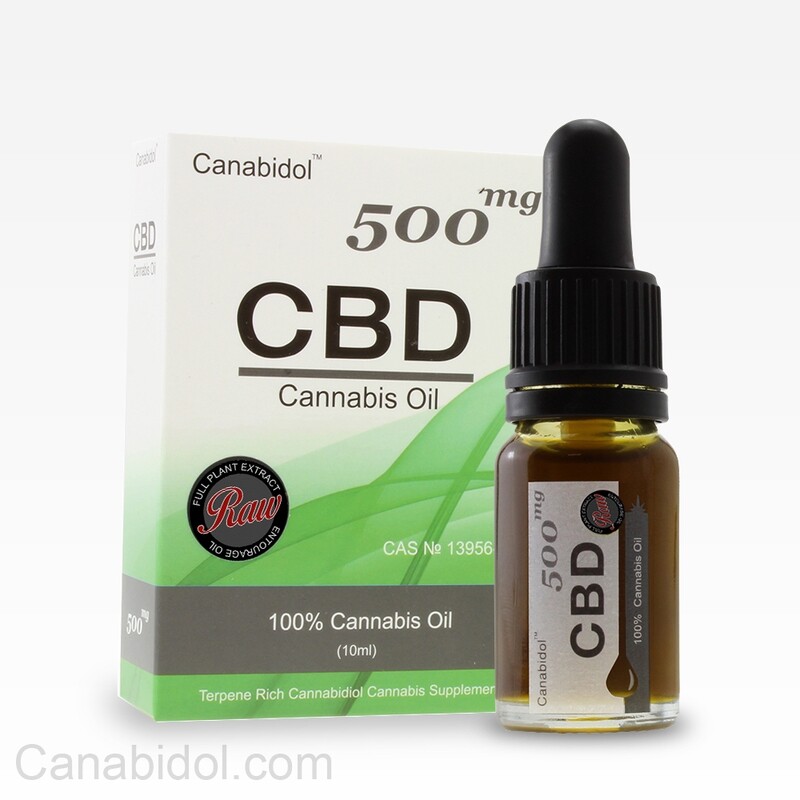 Canabidol CBD Oil 500mg Raw (10ml)