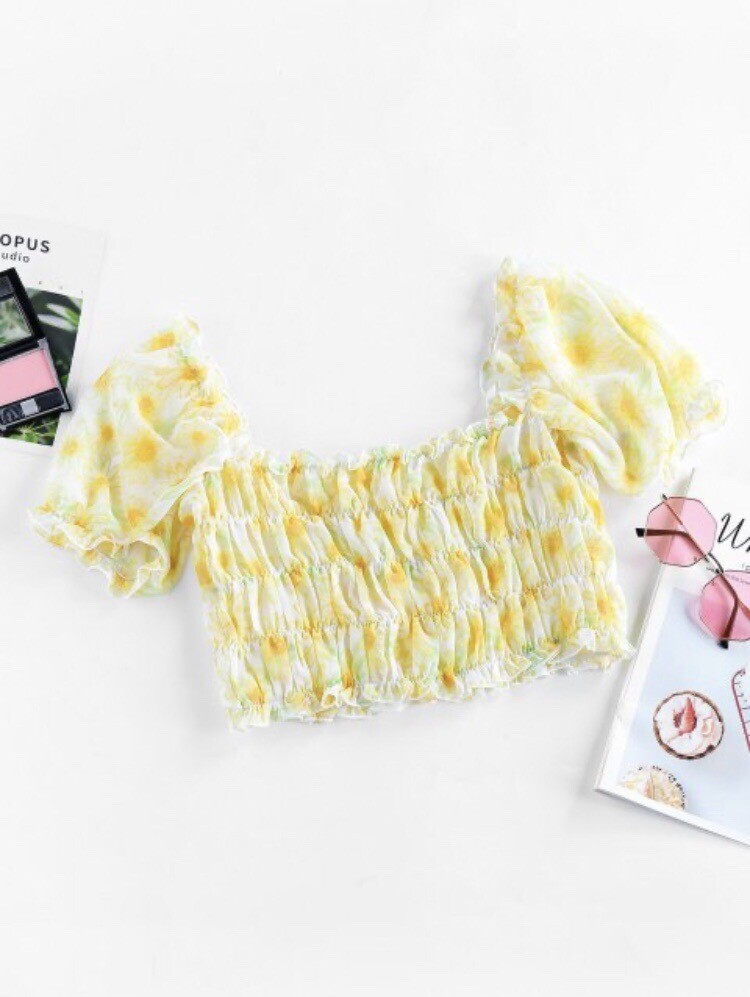 Ruffle Crop Blouse