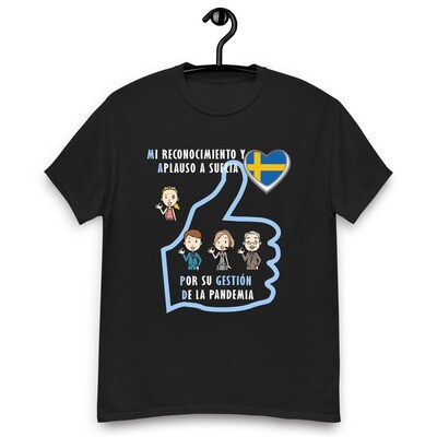 Camiseta negra/ Black T-shirt "Reconocimiento a Suecia"