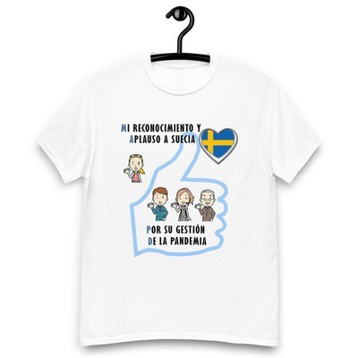 Camiseta blanca/ White T-shirt "Reconocimiento a Suecia"