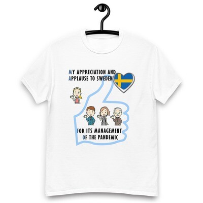 Camiseta blanca/ White T-shirt "Appreciation to Sweden"