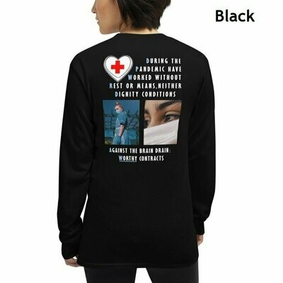 Camiseta manga larga / Long-sleeved T-shirt "Appreciation to Health Staff" - Dark Line