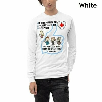 Camiseta manga larga / Long-sleeved T-shirt "Appreciation to Health Staff" - Light Line