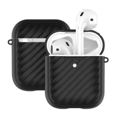 For Apple Airpods 1 / 2 Wave Texture TPU Wireless Earphone Protective Case without Earphone