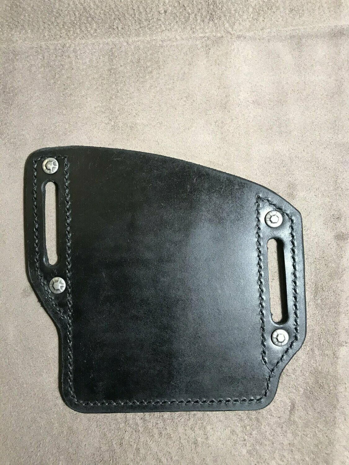 Tough Enough phone pouch-antiqued rapid rivets-LEFT
