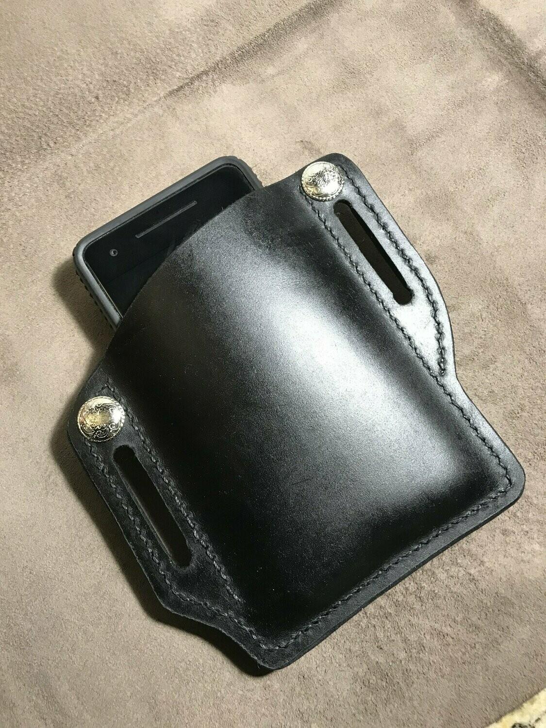 Tough Enough phone pouch-Decorative conchos-RIGHT