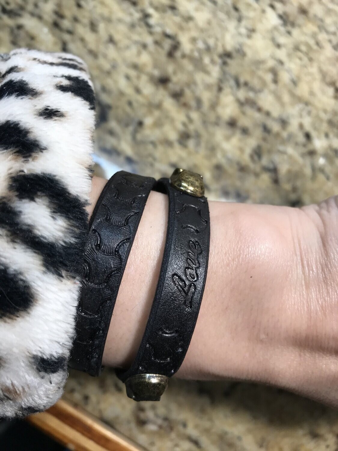 Tough Love Double Wrap strap w/Skulls -Womens
