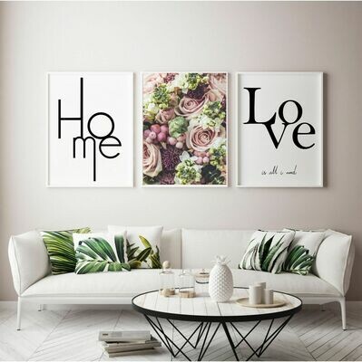 3er Set Poster "Love"