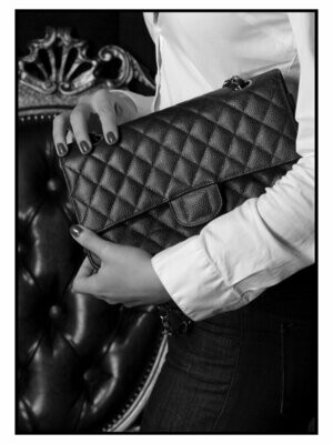 Poster "Handtasche",  Chick, Black & White, monochrom