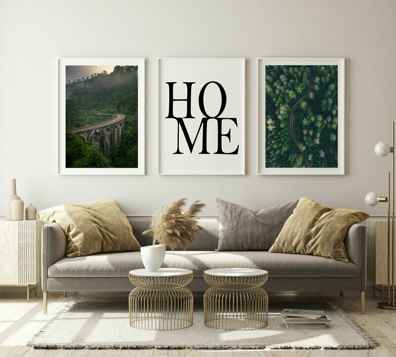 3er Set Poster "Home"