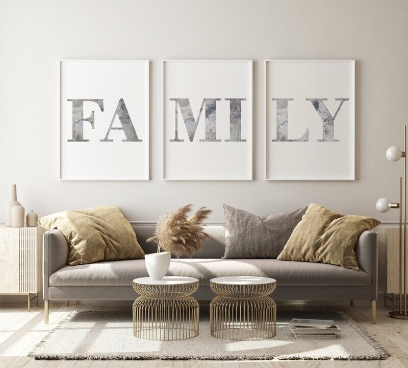 3er Set Poster "Family"