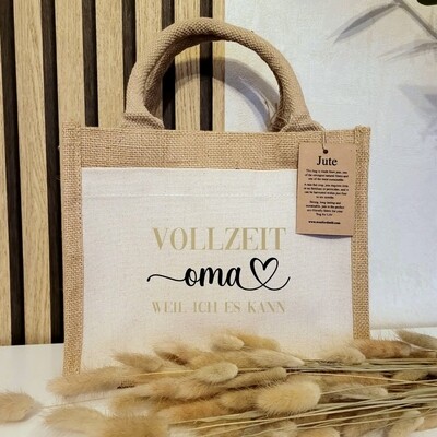 Jutetasche "Vollzeit Oma"