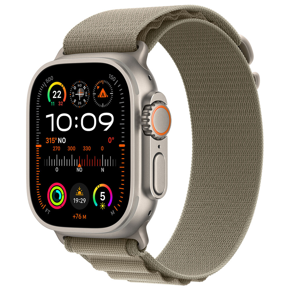 Apple Watch Ultra 2 Titanium & Olive Alpine Loop M