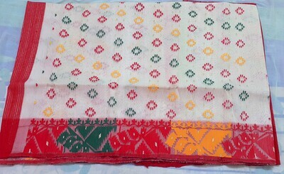 হাফ সিল্ক জামদানি শাড়ি