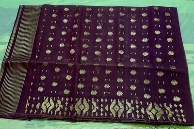 হাফ সিল্ক জামদানি শাড়ি